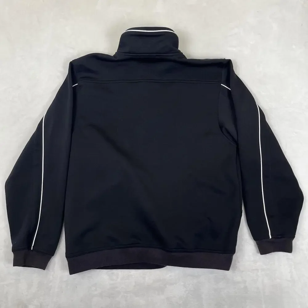 Adidas Soccer Sweatshirt Mens Large Black 1/4 Zip Mock Neck Pullover Athletic